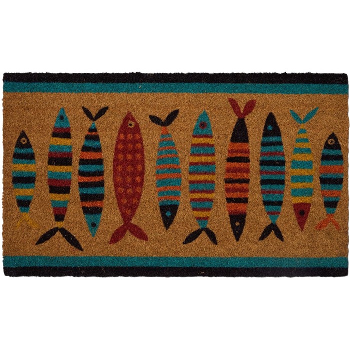 home-textiles/carpets-rugs/coincasa-geometric-fish-print-doormat-multicolour-6817695