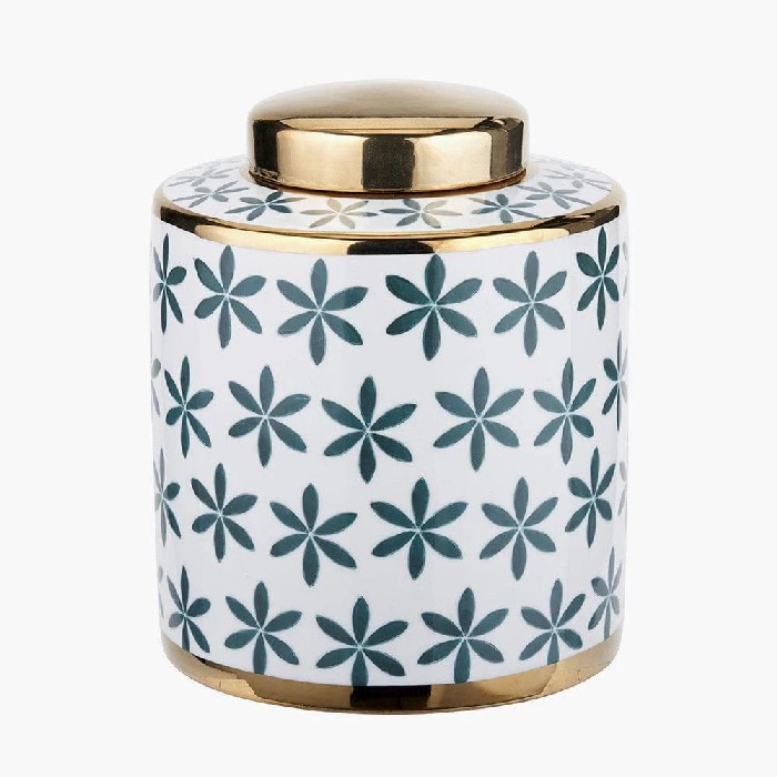 kitchenware/food-storage/pacific-thea-green-and-gold-leaf-ceramic-lidded-ginger-jar