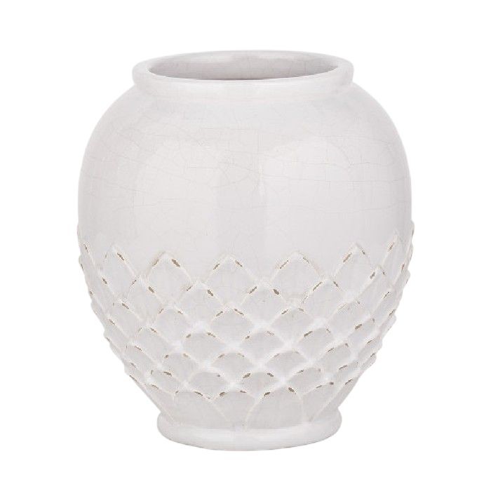 home-decor/vases/pacific-lifestyle-willow-white-leaf-detail-stoneware-vase