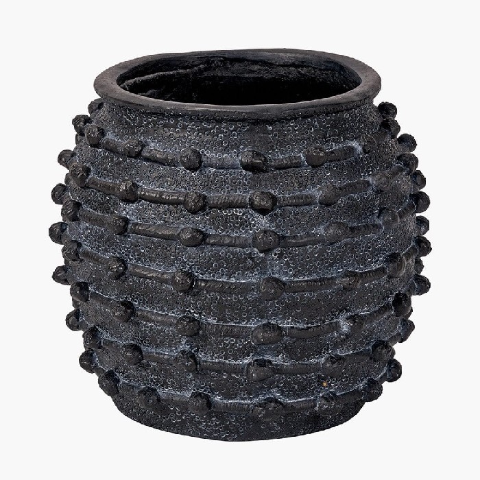 home-decor/indoor-pots-plant-stands/pacific-black-bobble-fibrestone-decorative-planter-large