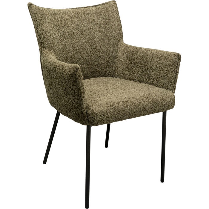 dining/dining-chairs/kare-chair-with-armrest-selma-–-olive-–-70253