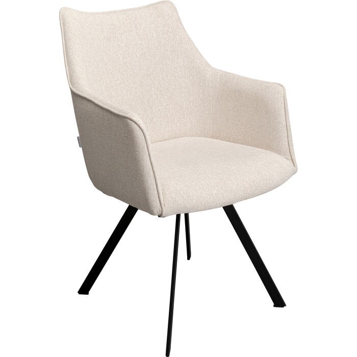 dining/dining-chairs/kare-swivel-chair-with-armrest-modino-–-cream-–-70424