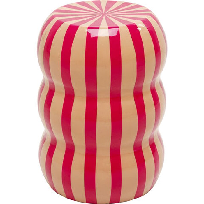 living/coffee-tables/kare-candy-stripes-side-table-pink-diameter-30cm