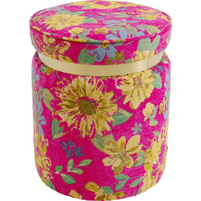 living/seating-accents/kare-flower-fever-stool-pink-diameter-39cm