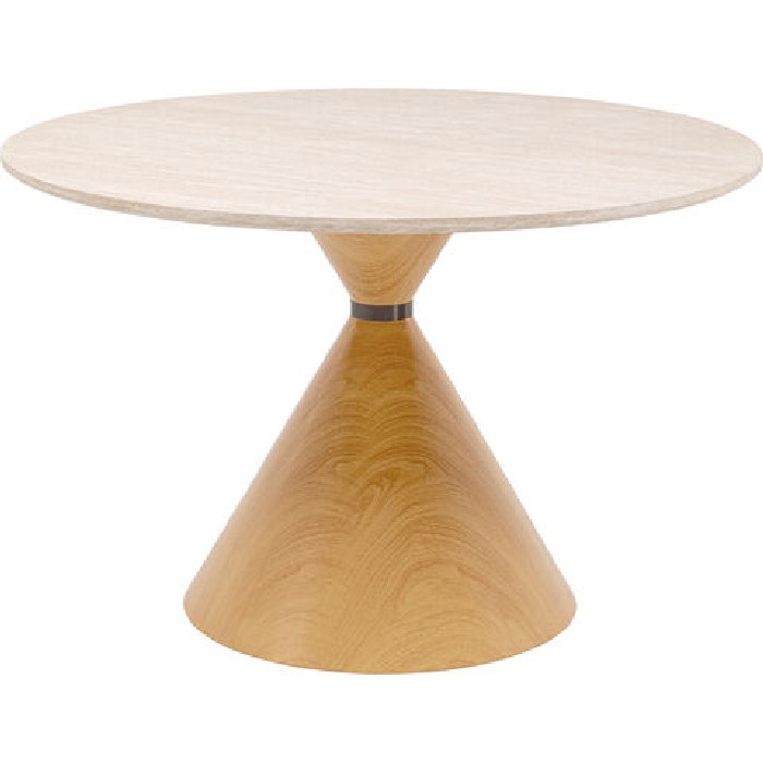 dining/dining-tables/kare-cono-travertine-dining-table-with-oak-base-diameter-120cm
