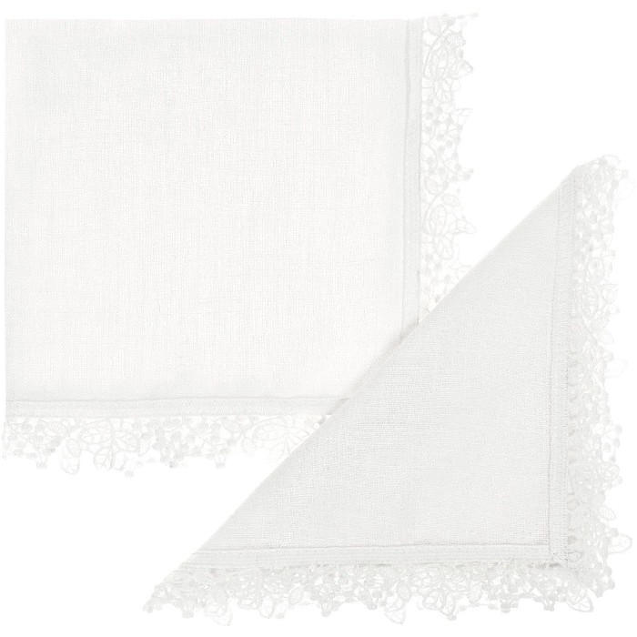 tableware/miscellaneous-tableware/coincasa-2-pack-napkins-in-cotton-with-lace-edging