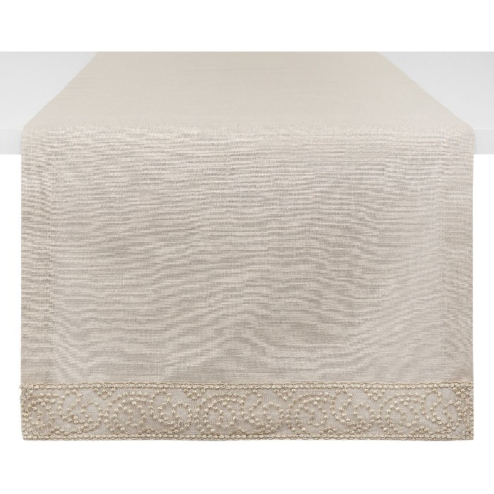 home-textiles/table-cloths-runners/coincasa-pure-cotton-table-runner-with-tulle-and-lurex-border