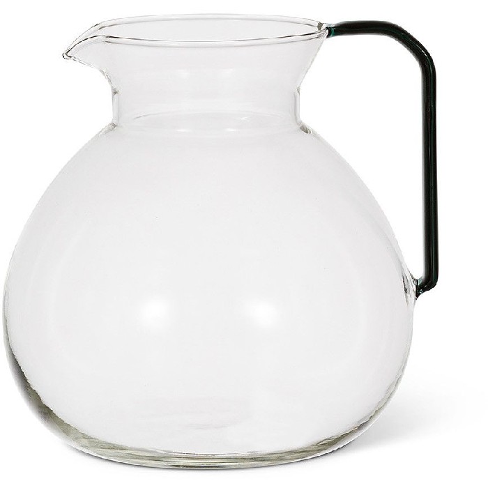 tableware/carafes-jugs-bottles/promo-coincasa-round-jug-in-borosilicate-glass-with-teal-handle