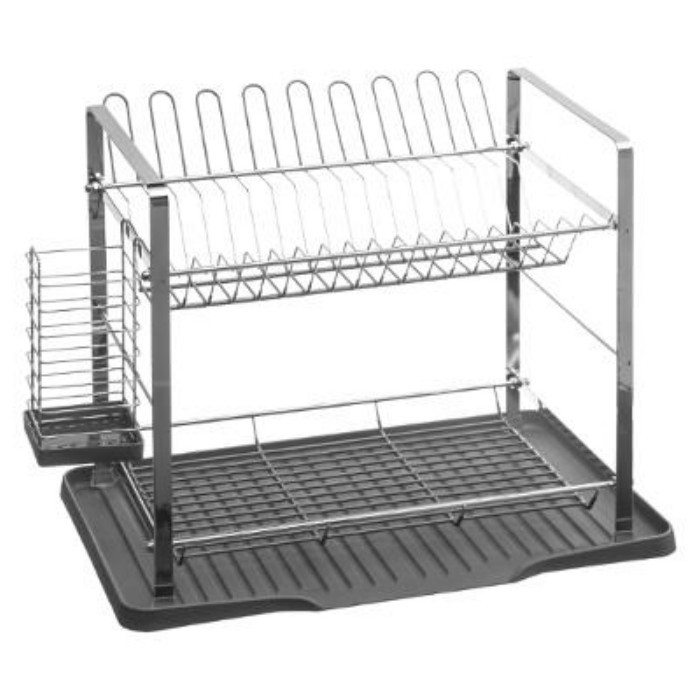 kitchenware/dish-drainers-accessories/5five-2-layers-dish-drainer-grey