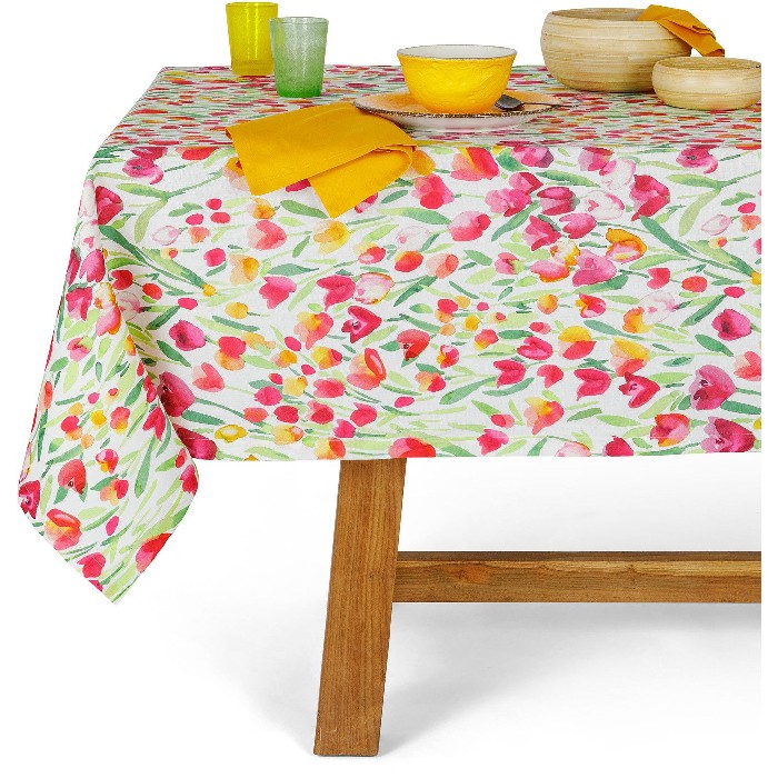 home-textiles/table-cloths-runners/promo-coincasa-water-repellent-cotton-panama-tablecloth-with-tulip-print-7247174