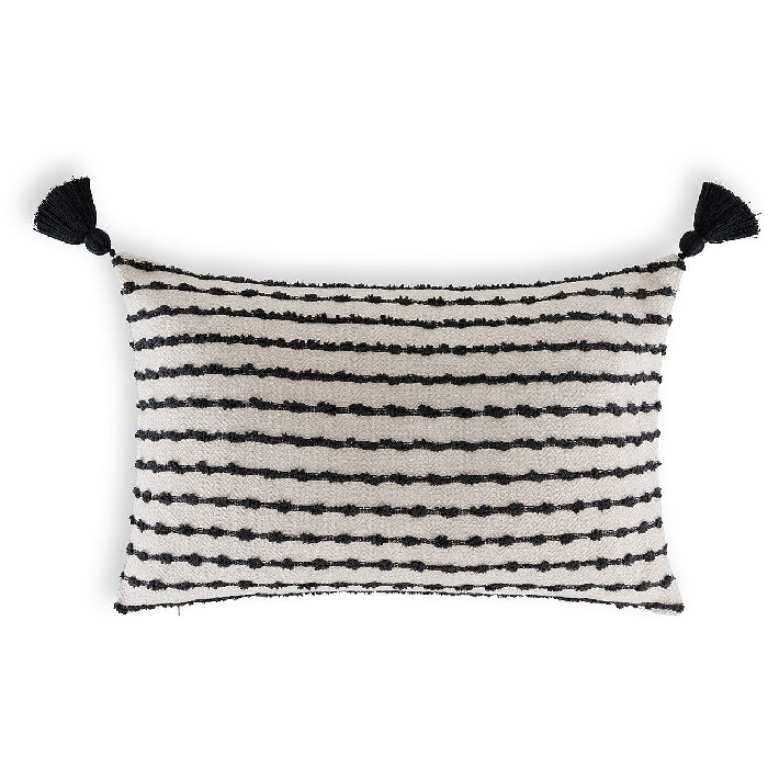 home-textiles/cushions-cushion-covers/coincasa-striped-jacquard-cushion-with-tassel-35x55cm