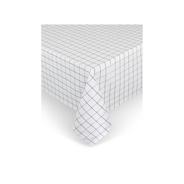 home-textiles/table-cloths-runners/coincasa-check-pattern-washed-cotton-tablecloth