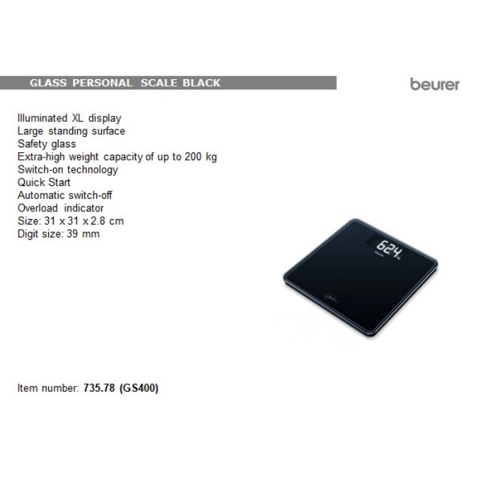 bathrooms/bathroom-weighing-scales/beurer-diagnostic-scale-black-glass-200kg