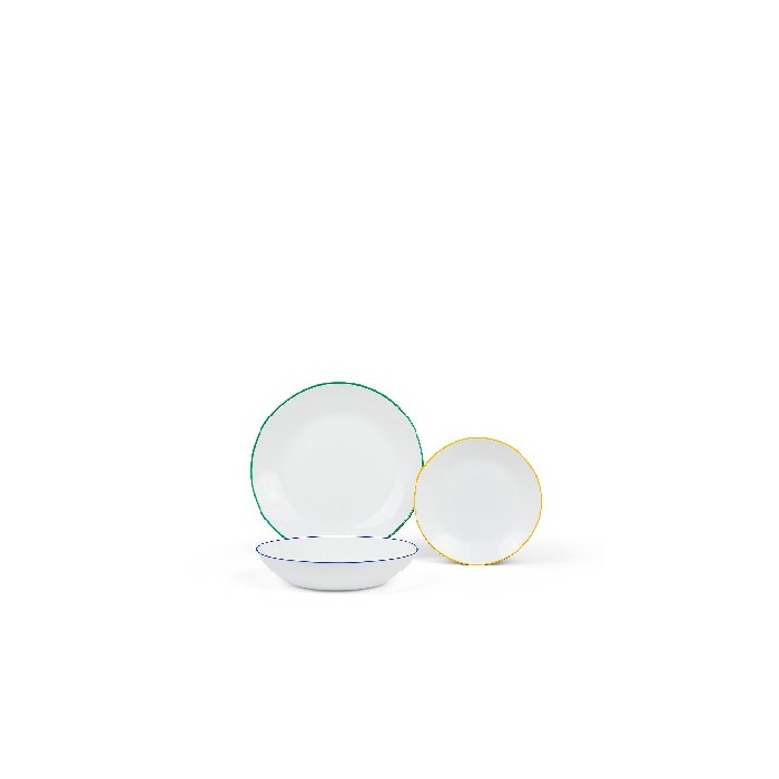 tableware/plates-bowls/coincasa-set-of-18-colored-wire-glass-plates