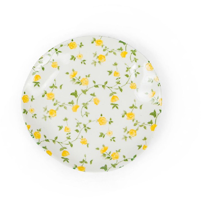 tableware/plates-bowls/coincasa-porcelain-bread-plate-with-flower-motif