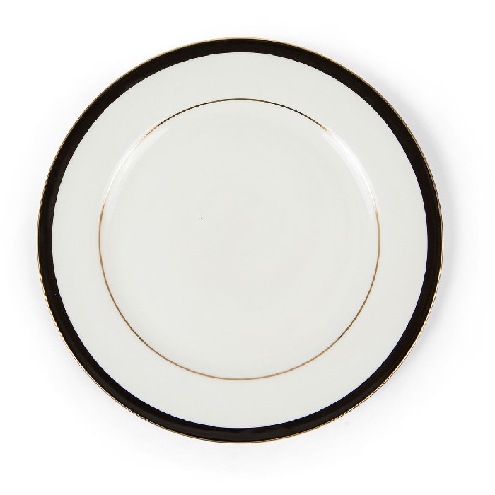 tableware/plates-bowls/coincasa-flat-plate-in-new-bone-china-with-black-edge