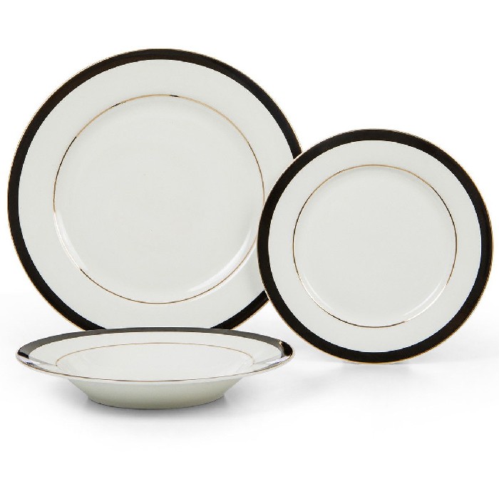 tableware/plates-bowls/coincasa-flat-plate-in-new-bone-china-with-black-edge