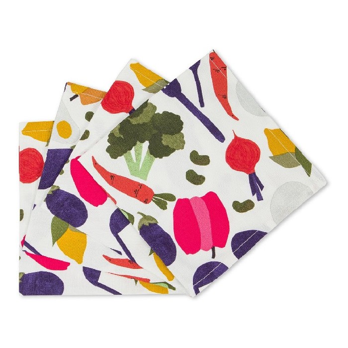 home-textiles/kitchen-textiles/coincasa-set-of-4-panama-cotton-napkins-with-vegetable-print
