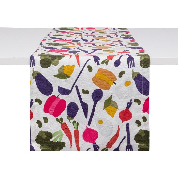 home-textiles/table-cloths-runners/coincasa-vegetable-print-cotton-panama-runner