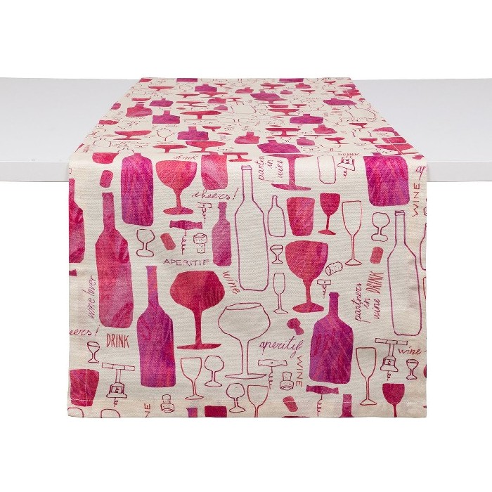 home-textiles/table-cloths-runners/coincasa-cotton-panama-runner-with-wine-print