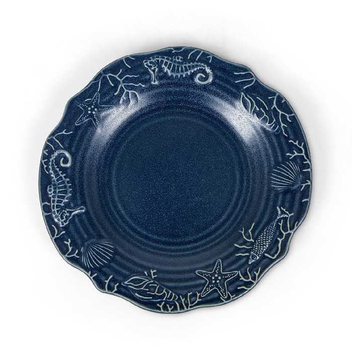 tableware/plates-bowls/coincasa-blue-porcelain-fruit-plate