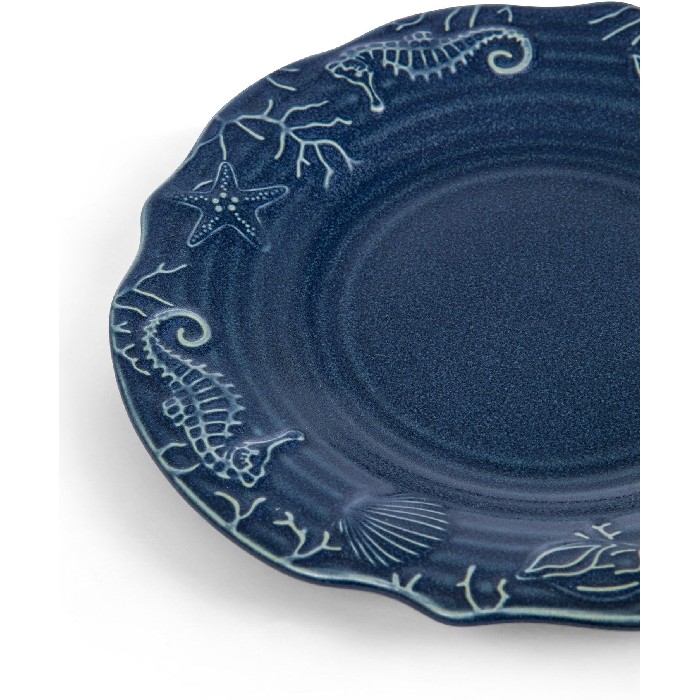 tableware/plates-bowls/coincasa-blue-porcelain-fruit-plate