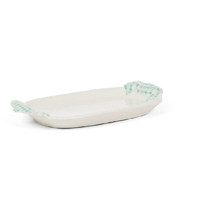 tableware/serveware/coincasa-ceramic-tray-with-seahorse-decoration-white-7407105