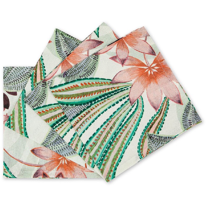 tableware/miscellaneous-tableware/coincasa-set-of-4-napkins-in-pure-cotton-panama-with-aloe-print-7408910