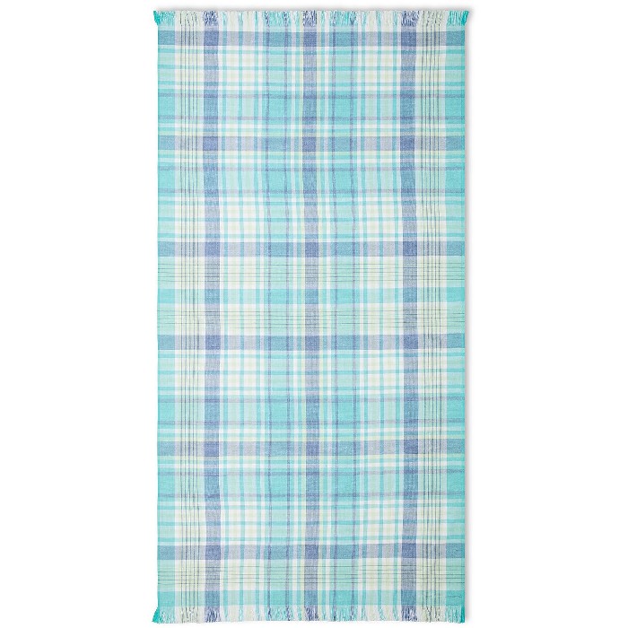 outdoor/beach-related/coincasa-pure-cotton-beach-towel-with-checked-pattern-7409999