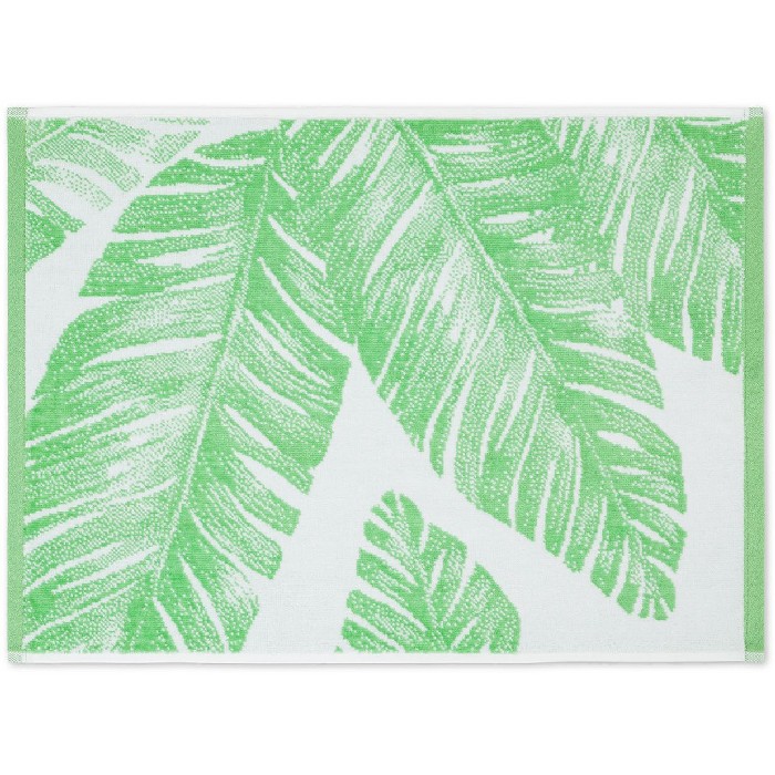 home-textiles/bath-linen-towels/coincasa-palm-leaf-motif-velor-cotton-towel-one-towel-only-7410230