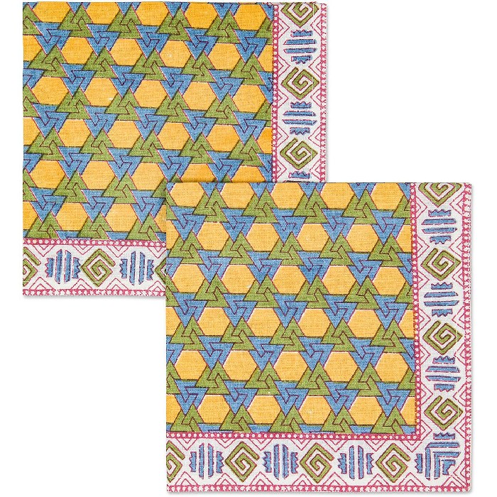 tableware/miscellaneous-tableware/coincasa-set-of-2-pure-cotton-napkins-with-ethnic-motif-7410257