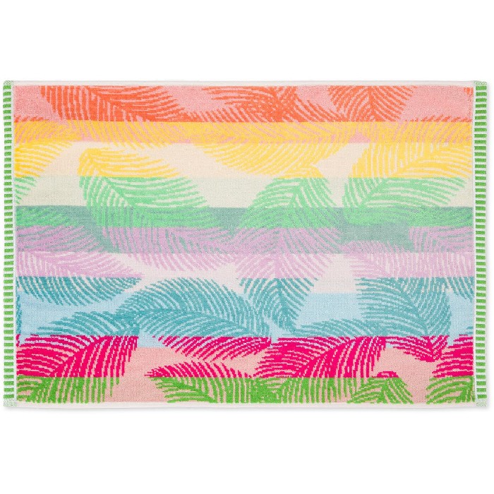 home-textiles/bath-linen-towels/coincasa-leaf-motif-velor-cotton-towel-one-towel-only
