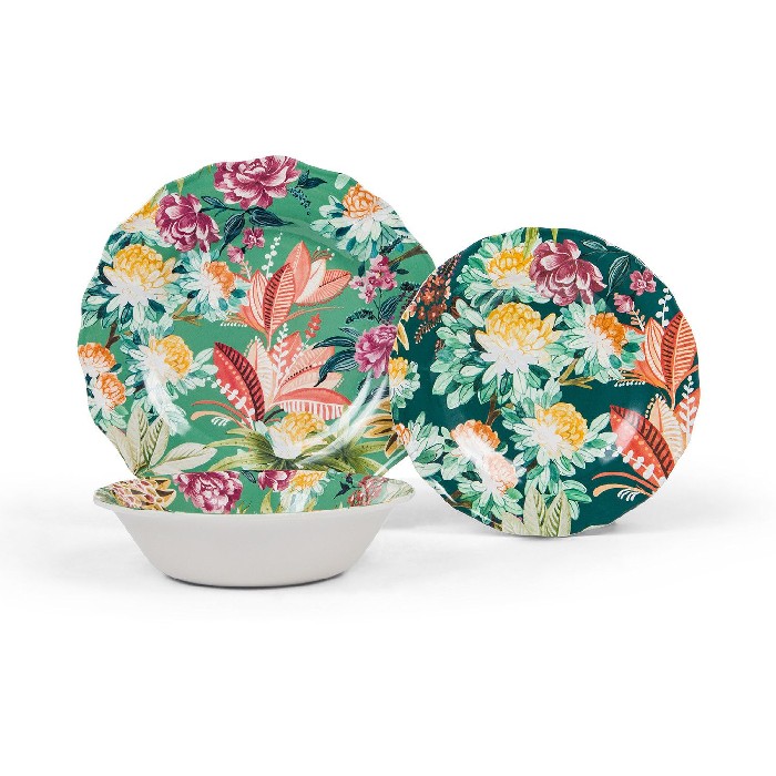 tableware/plates-bowls/coincasa-melamine-deep-plate-with-flowers-7412514
