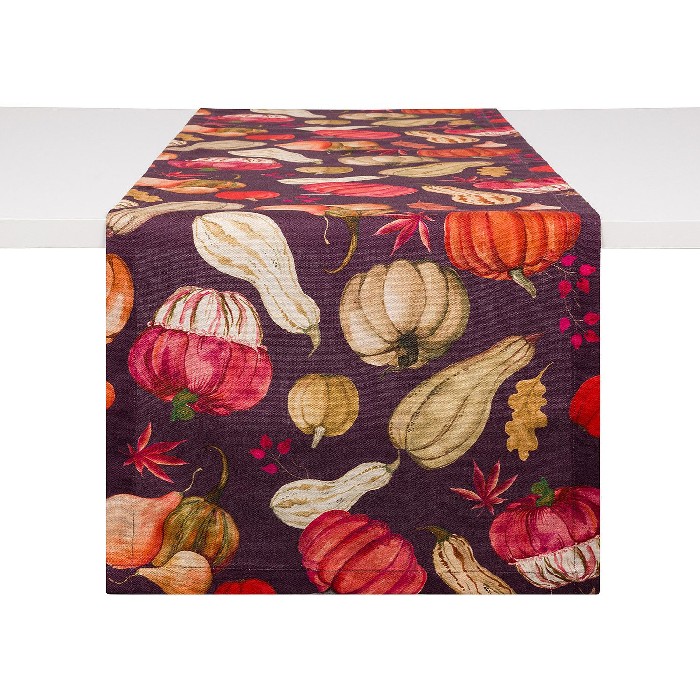home-textiles/table-cloths-runners/coincasa-panama-cotton-runner-with-pumpkin-print-orange