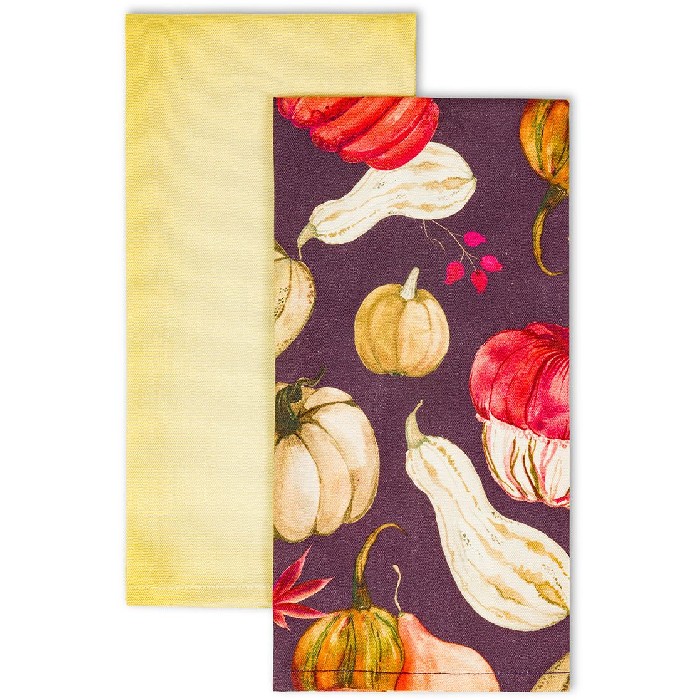 home-textiles/kitchen-textiles/coincasa-set-of-2-cotton-panama-tea-towels-with-pumpkin-print-orange