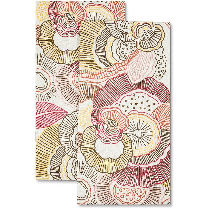 home-textiles/kitchen-textiles/coincasa-set-of-2-panama-tea-towels-in-pure-cotton-with-floral-print-brown