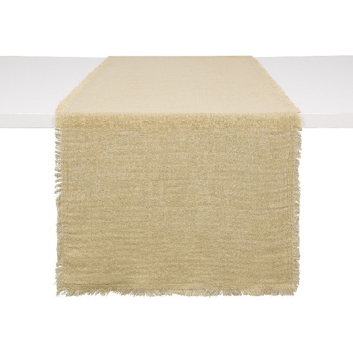 home-textiles/table-cloths-runners/coincasa-runner-in-pure-cotton-gauze-with-fringes-white