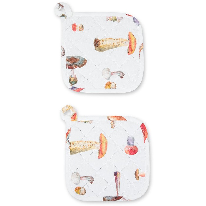 home-textiles/kitchen-textiles/coincasa-set-of-2-mushroom-print-cotton-twill-pot-holders-white