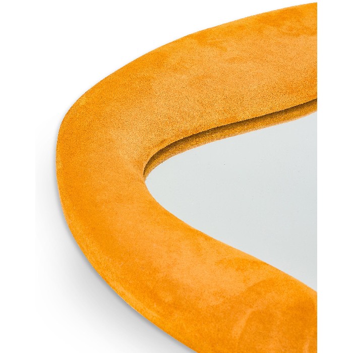 home-decor/mirrors/coincasa-mirror-with-velvet-effect-frame-ocra-yellow