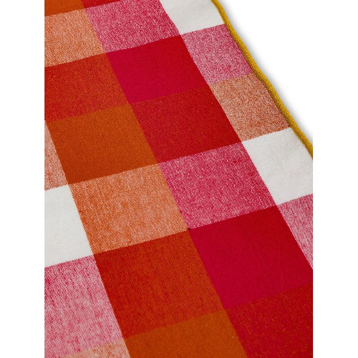 home-textiles/table-cloths-runners/coincasa-pure-cotton-yarn-dyed-table-runner-with-check-pattern-yellow