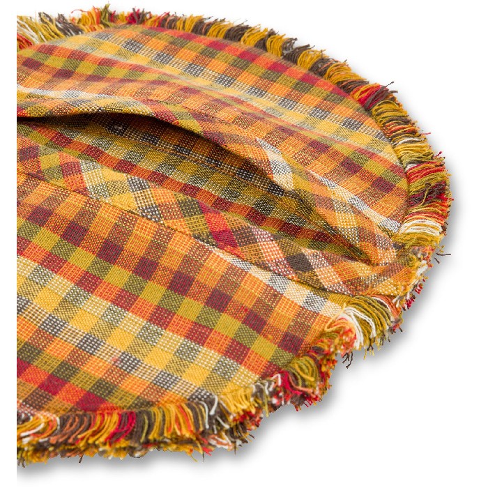 home-textiles/kitchen-textiles/coincasa-pumpkin-shaped-pot-holder-in-pure-cotton-with-fringes-orange