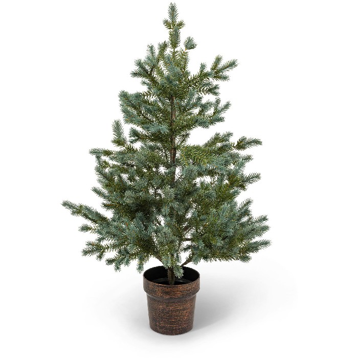 christmas/christmas-trees/coincasa-christmas-tree-height-90cm-with-vase-7454388
