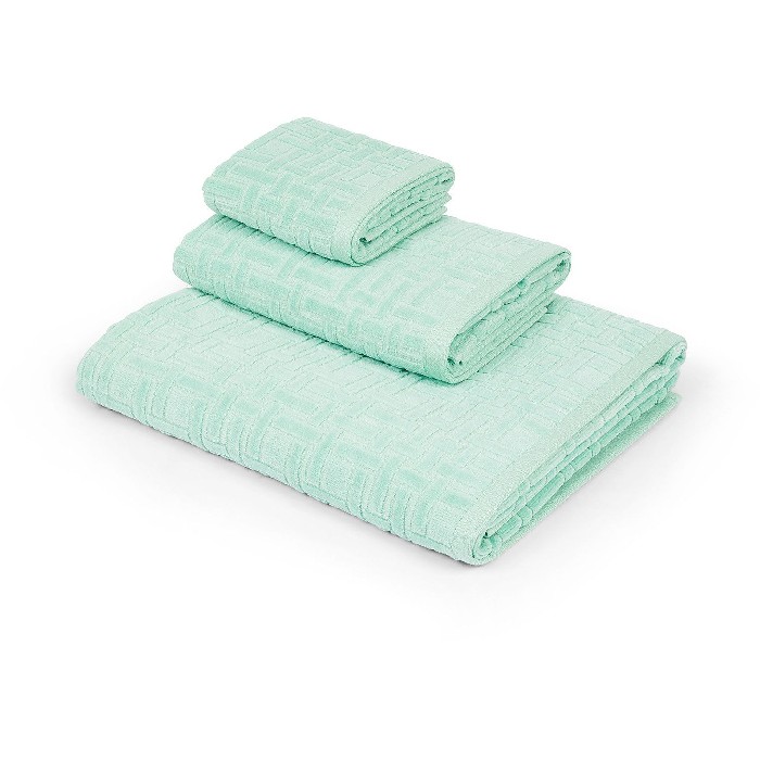 home-textiles/bath-linen-towels/coincasa-velor-cotton-towel-with-geometric-pattern-mint-7454435