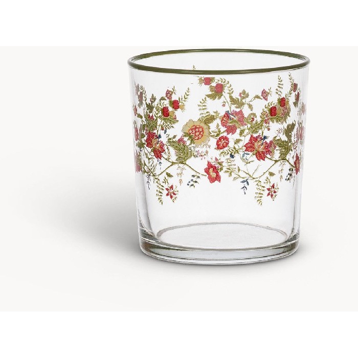 tableware/glassware/coincasa-glass-tumbler-with-flower-motif-7462661