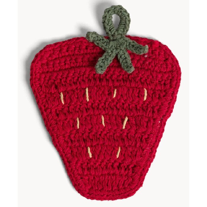 tableware/placemats-coasters-trivets/coincasa-strawberry-shaped-crochet-decoration