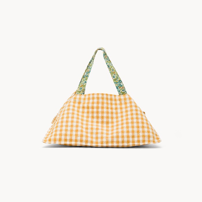 home-textiles/kitchen-textiles/coincasa-pure-cotton-gingham-cake-stand-with-floral-ruffle