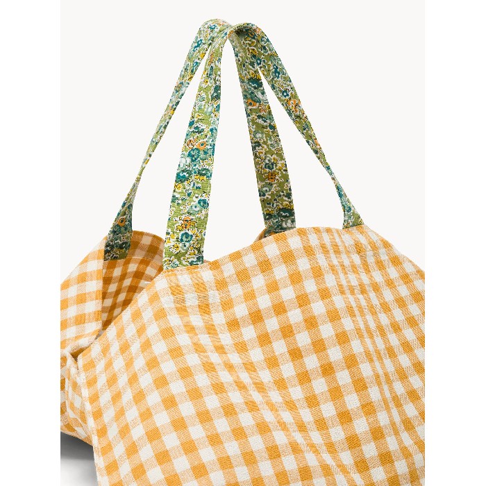 home-textiles/kitchen-textiles/coincasa-pure-cotton-gingham-cake-stand-with-floral-ruffle