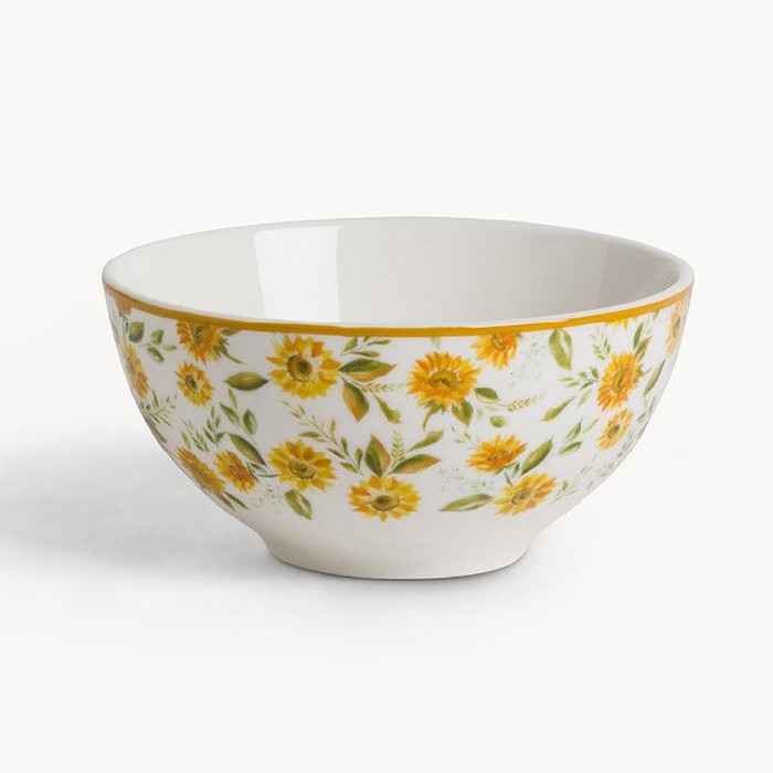 tableware/plates-bowls/coincasa-new-bone-china-bowl-with-sunflower-motif