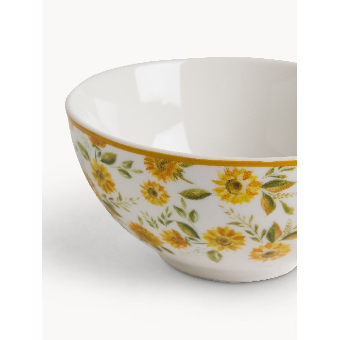tableware/plates-bowls/coincasa-new-bone-china-bowl-with-sunflower-motif