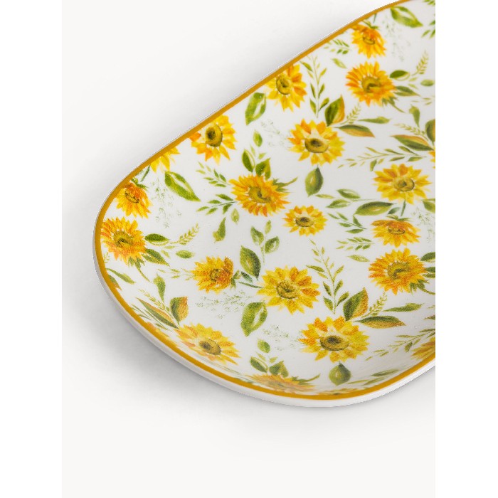 tableware/serveware/coincasa-new-bone-china-oval-saucer-with-sunflower-motif